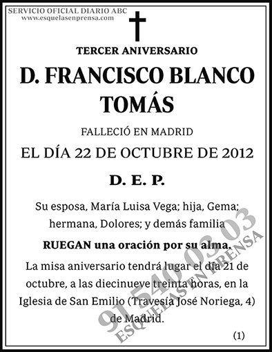 Francisco Blanco Tomás